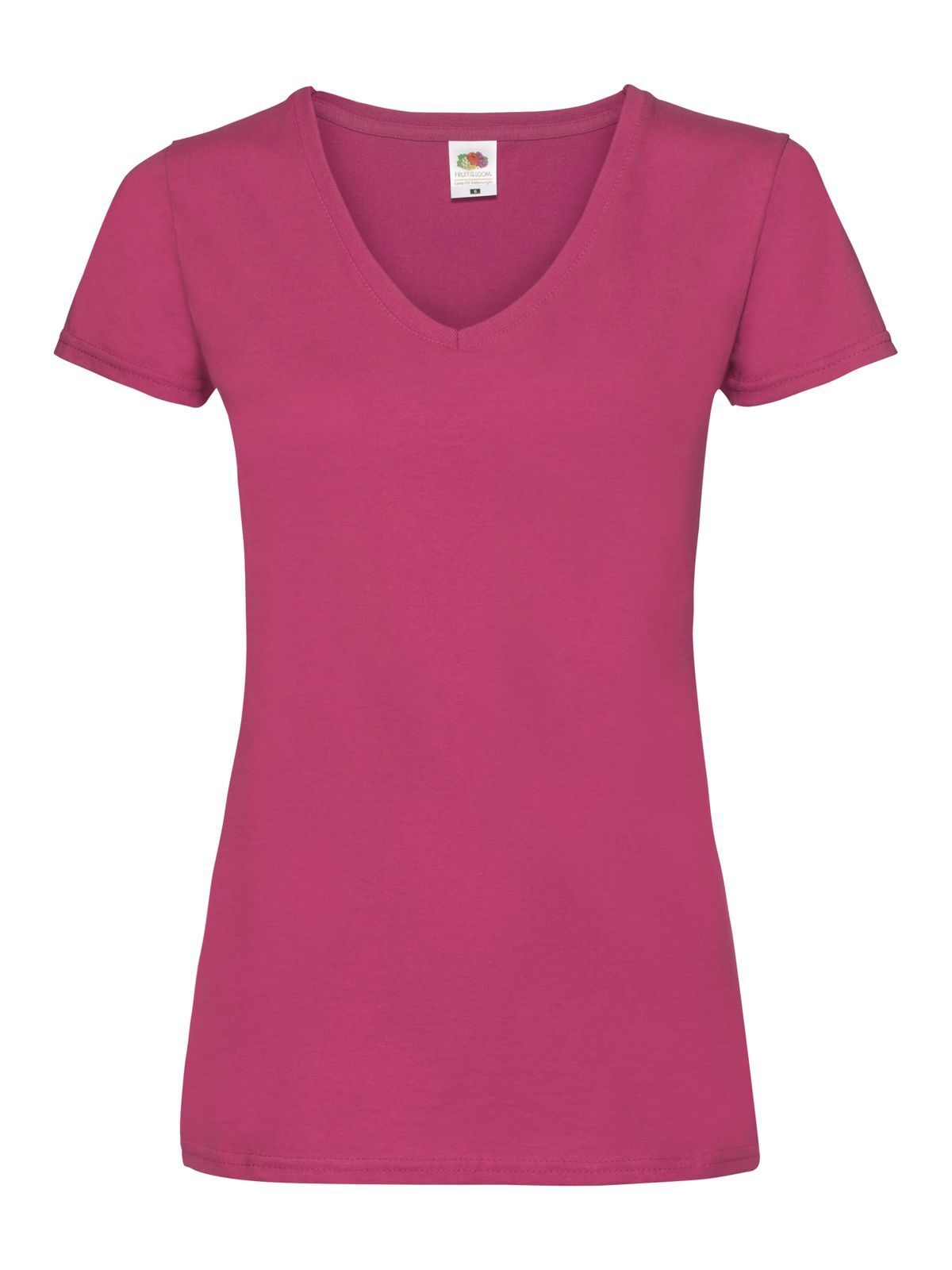 Fruit of the Loom Ladies Valueweight T-Shirt Scollo V Donna