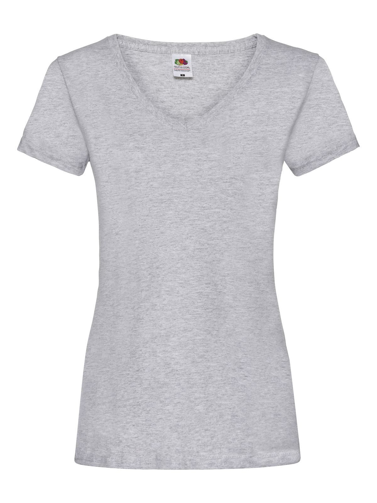 Fruit of the Loom Ladies Valueweight T-Shirt Scollo V Donna