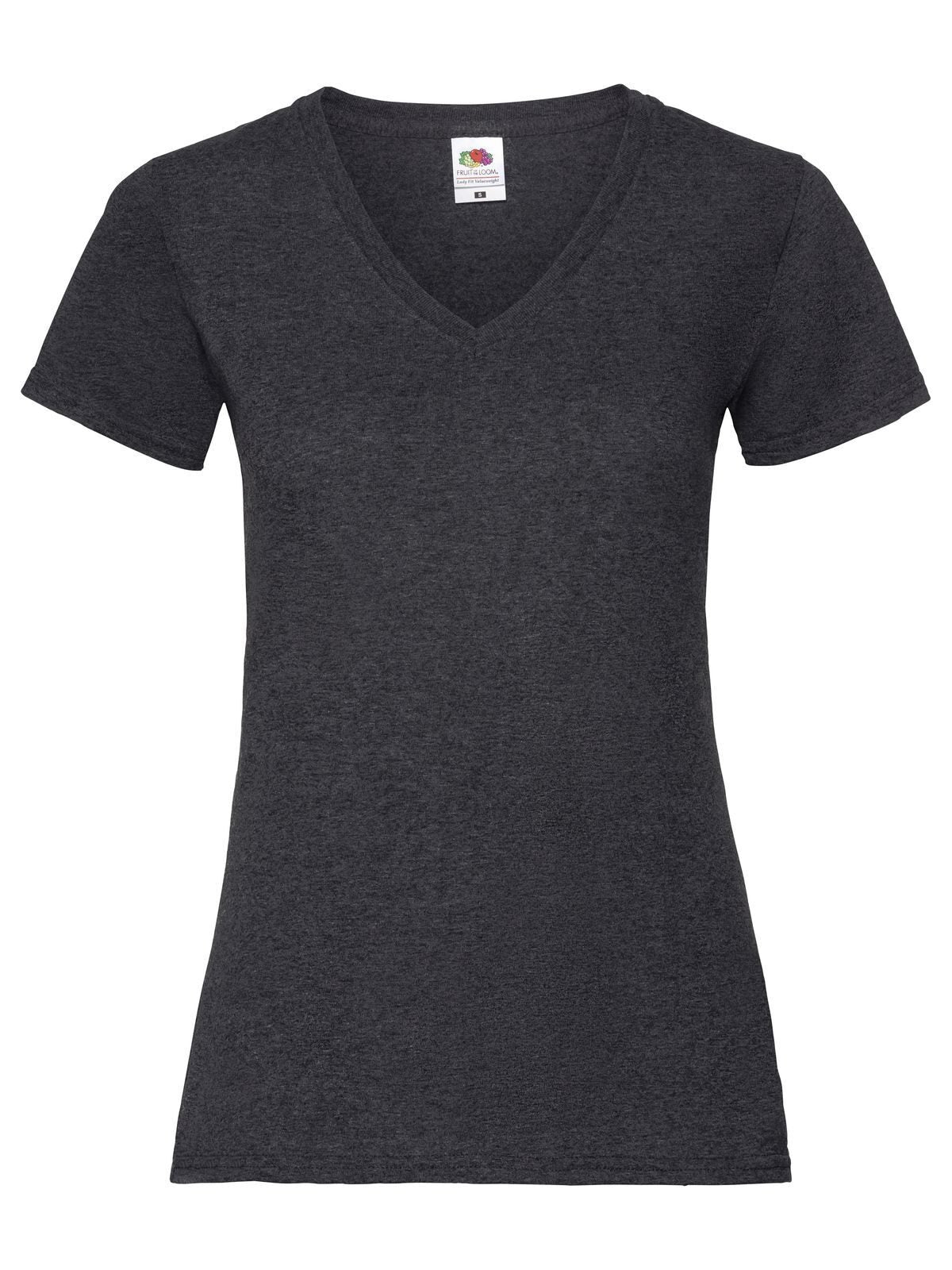 Fruit of the Loom Ladies Valueweight T-Shirt Scollo V Donna