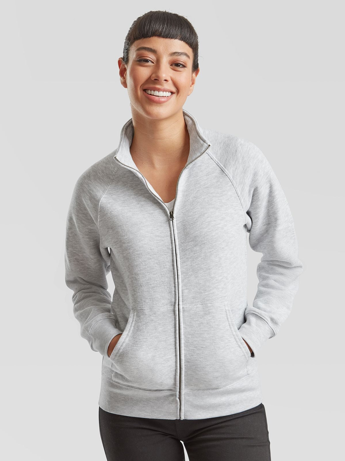 Fruit of the Loom Premium Felpa Zip Intera Donna