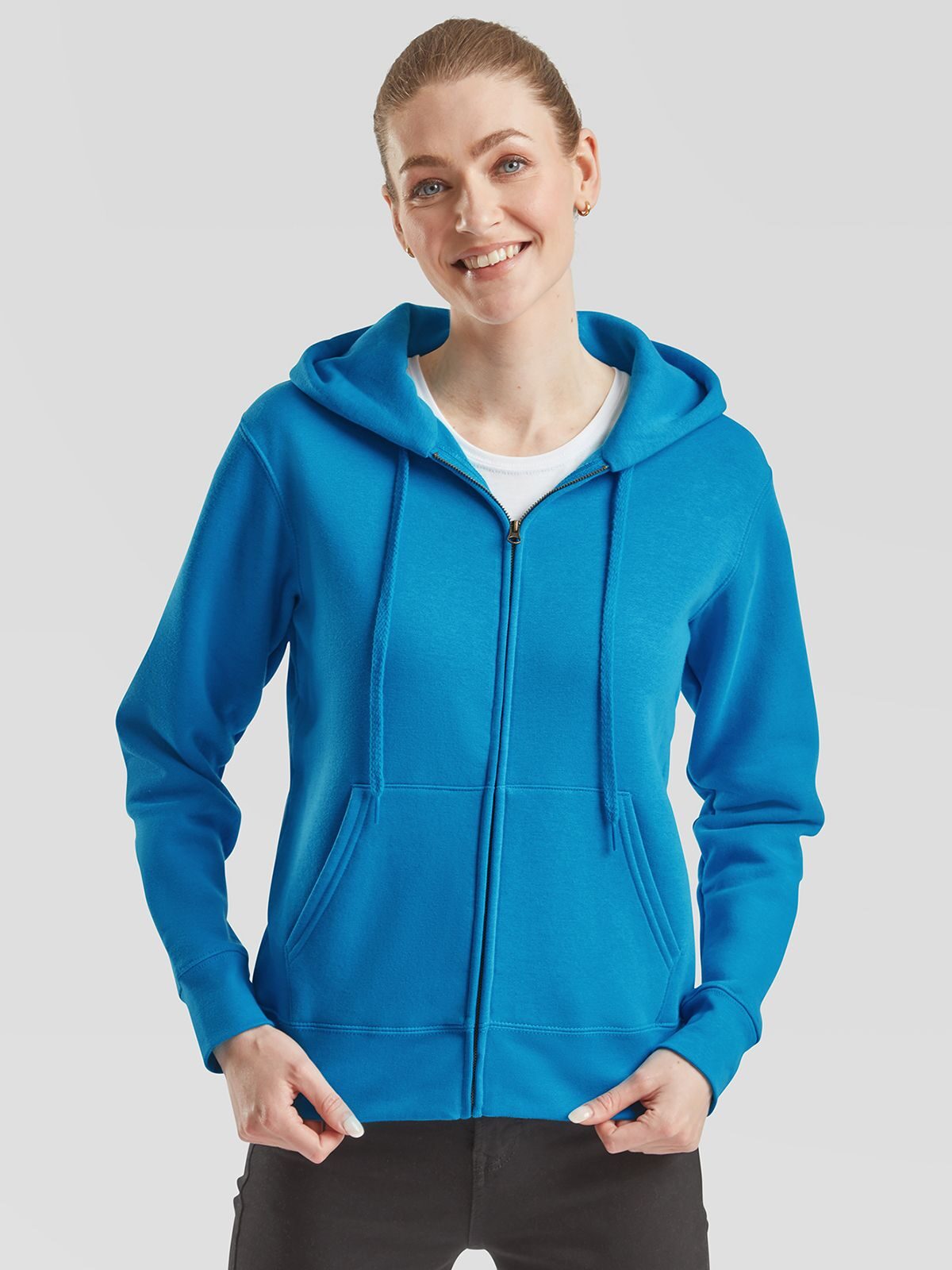 Fruit of the Loom Premium Felpa Con Cappuccio e Zip Donna
