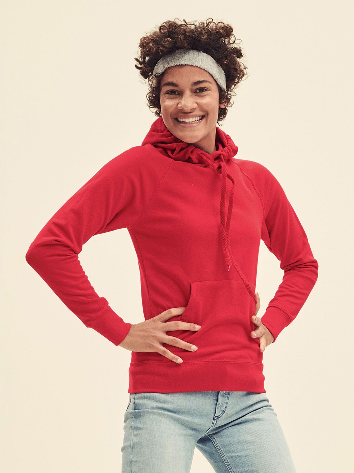 Fruit of the Loom Felpa Con Cappuccio Leggera Donna