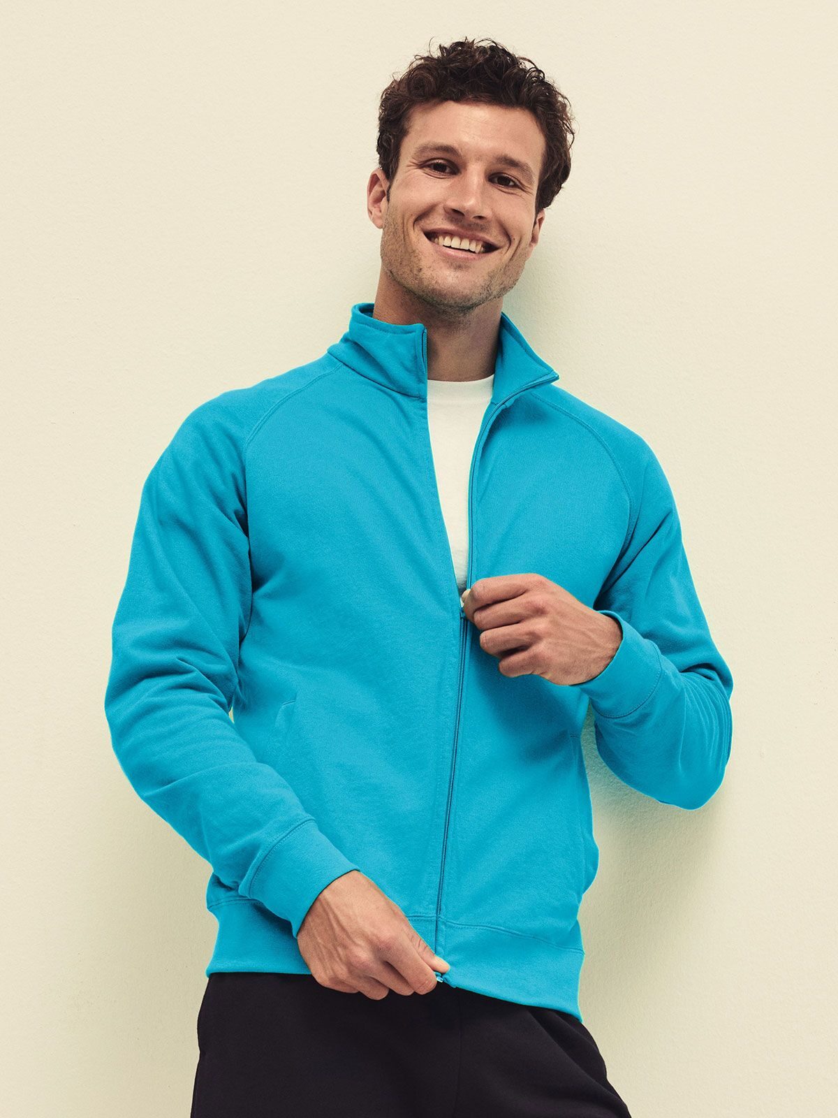Fruit of the Loom Lightweight Felpa Zip Intera Leggera Uomo