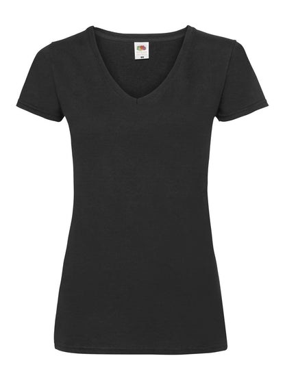 Fruit of the Loom Ladies Valueweight T-Shirt Scollo V Donna
