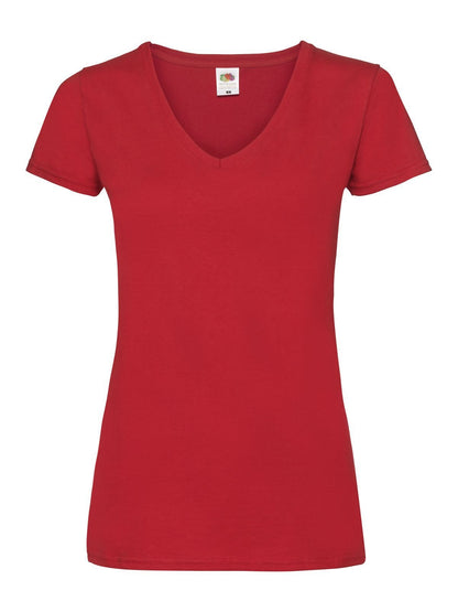 Fruit of the Loom Ladies Valueweight T-Shirt Scollo V Donna
