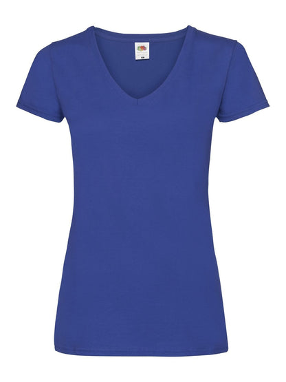 Fruit of the Loom Ladies Valueweight T-Shirt Scollo V Donna