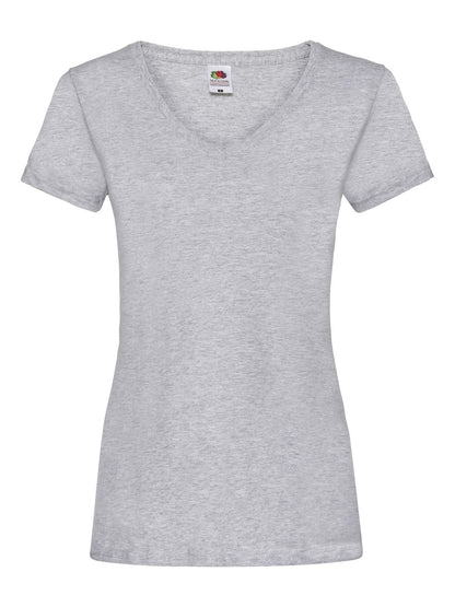 Fruit of the Loom Ladies Valueweight T-Shirt Scollo V Donna
