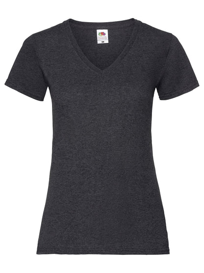 Fruit of the Loom Ladies Valueweight T-Shirt Scollo V Donna