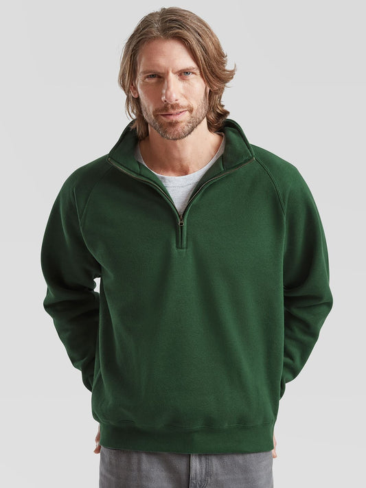 Fruit of the Loom Premium Felpa Mezza Zip Uomo