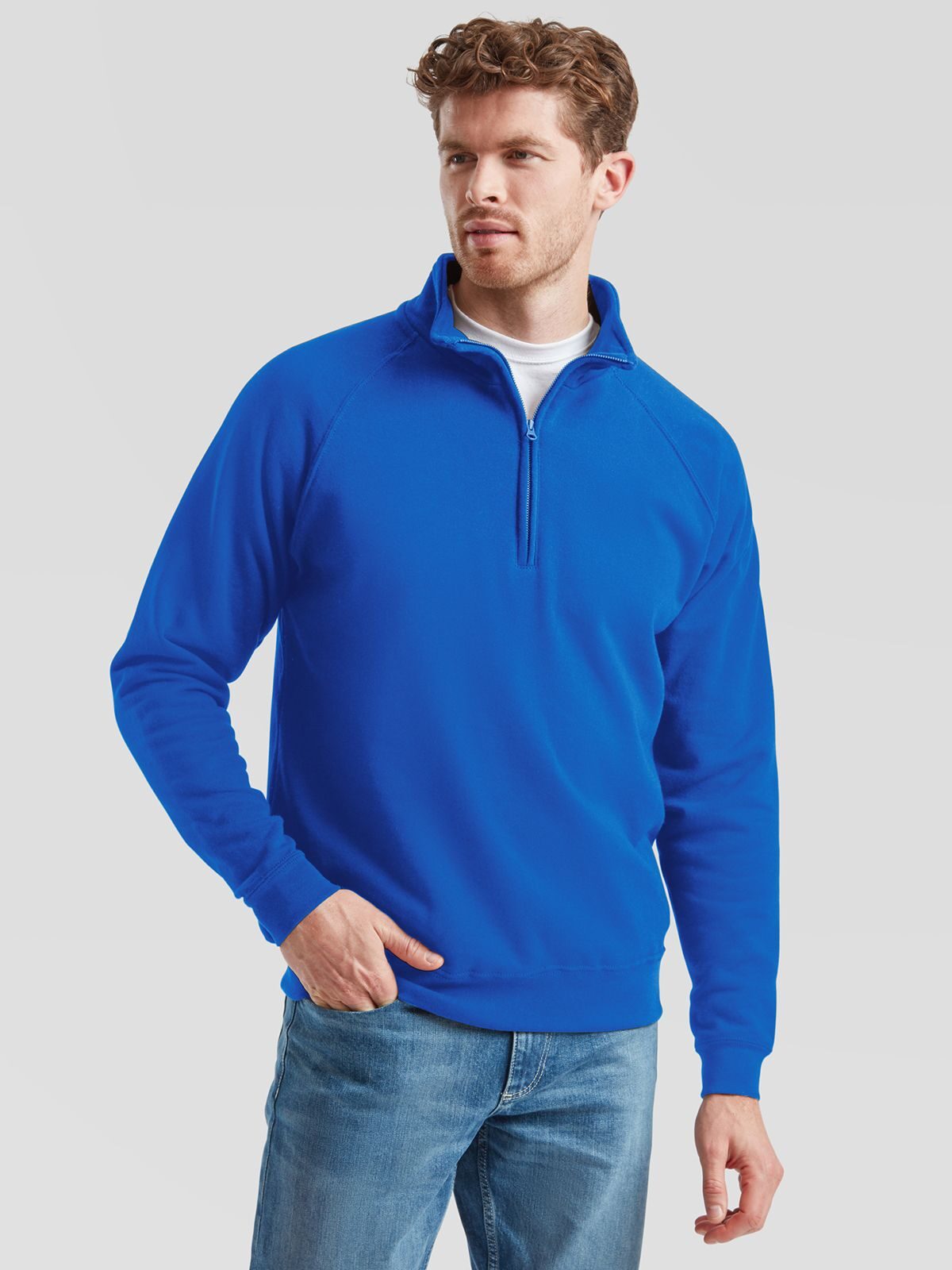 Fruit of the Loom Classic Felpa Mezza Zip Uomo