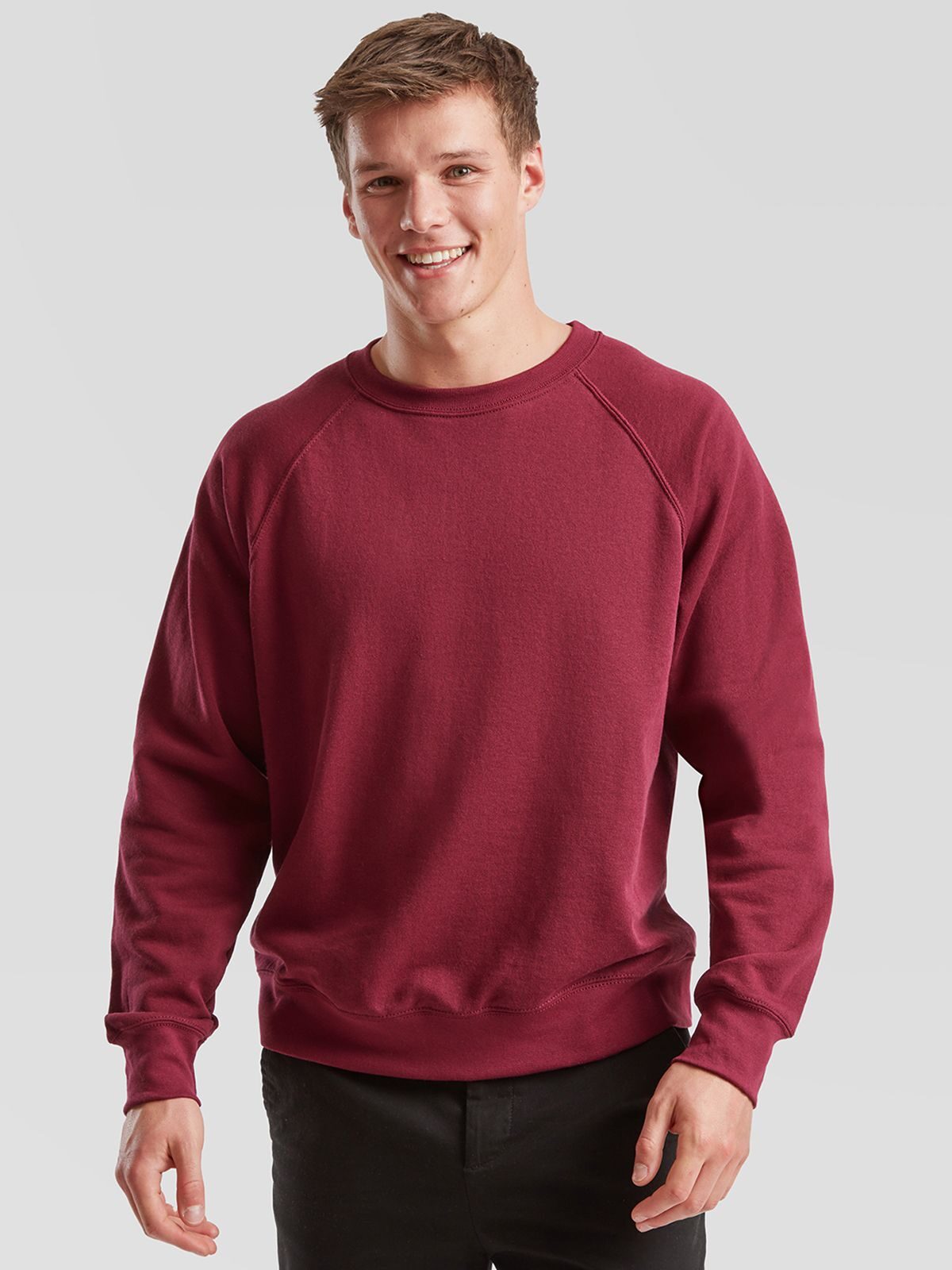Fruit of the Loom Classic Felpa Girocollo Raglan Uomo