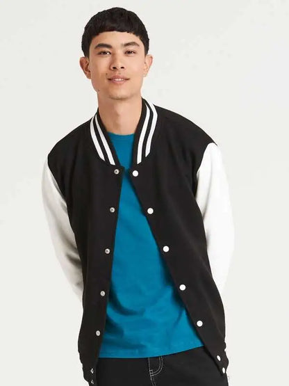 Just Hoods Felpa College Unisex Varsity Jacket